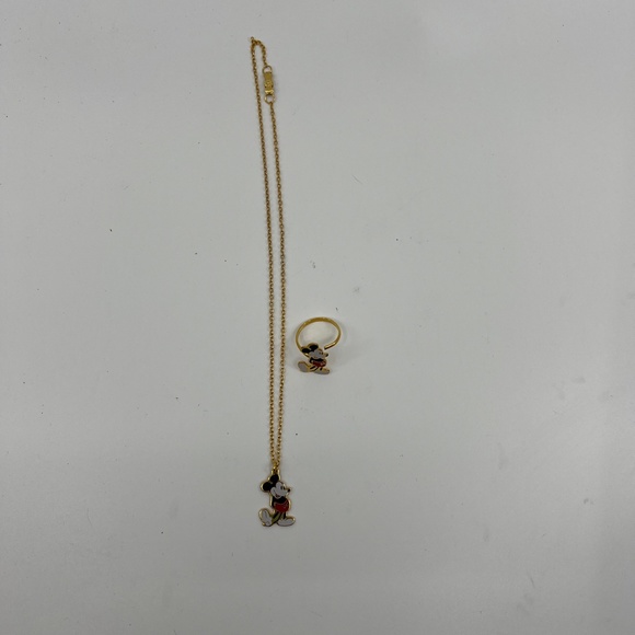Vintage Disney Mickey Mouse Necklace and Adjustable Ring - Picture 10 of 10